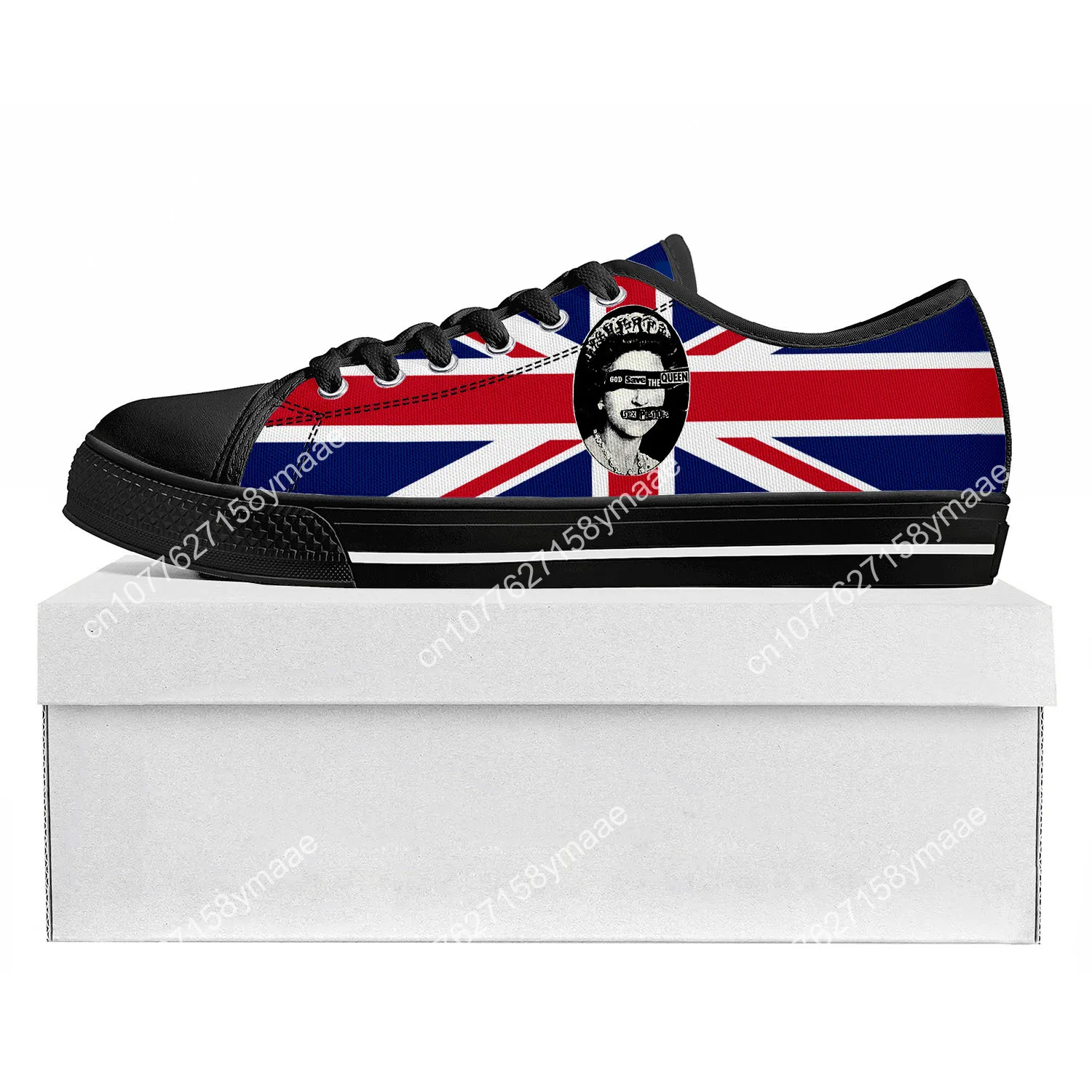 Sex Pistols Low Top Sneakers Womens Mens Teenager High Quality Sneaker Canvas Casual God Save The Queen Customize DIY Black Shoe