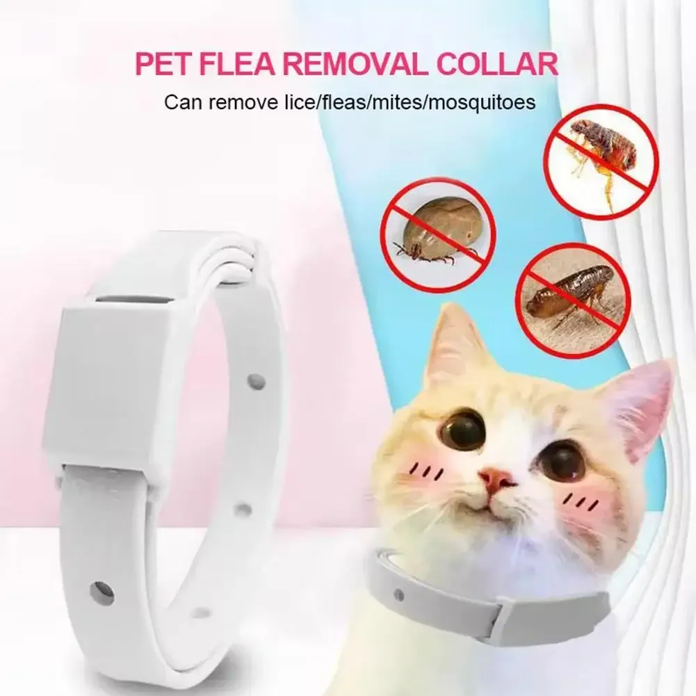 Flea And Tick Collar Silicone Adjustable Dogs Cats Collar 8 Month Protection Anti-mosquitoes Insect Repellent Pet Supplies Pets