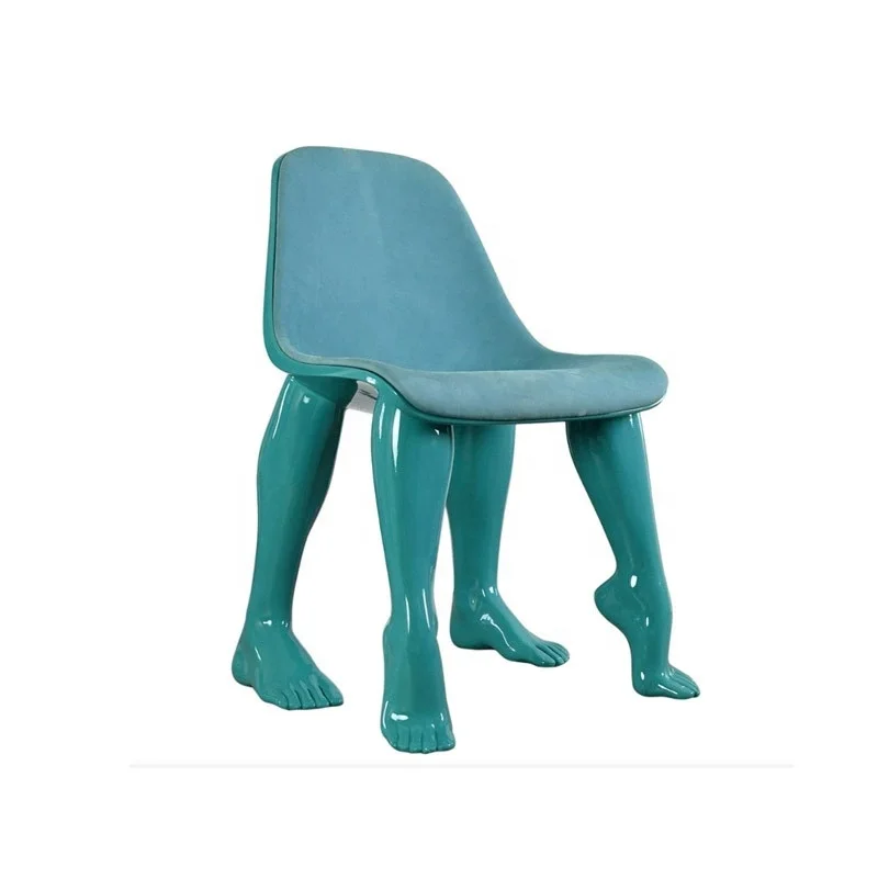 %J Living Room Chairs Handmade Blue Pink yellow GRP Foot Shaped Design Accent Seating Modern Home Decor Functional Art Piece