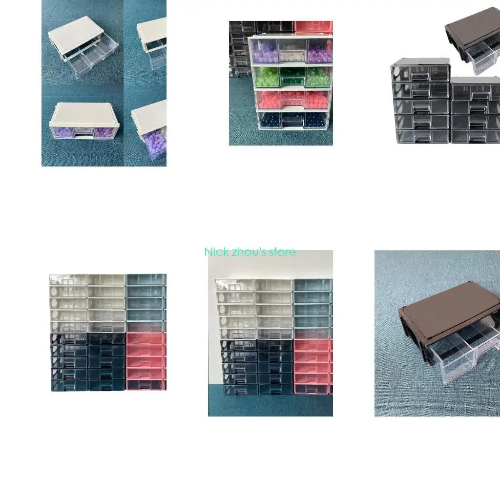

E15E 10Pcs Bead Organization Case Multi Drawer Storage Box Craft Beads Sorting Case