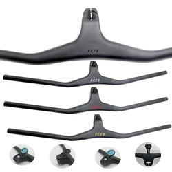 New FCFB Multiple Colour MTB Integrated Handlebar Carbon Fiber One-shaped Handlebar Stem -17Degree Bike Frame Bicycle Parts