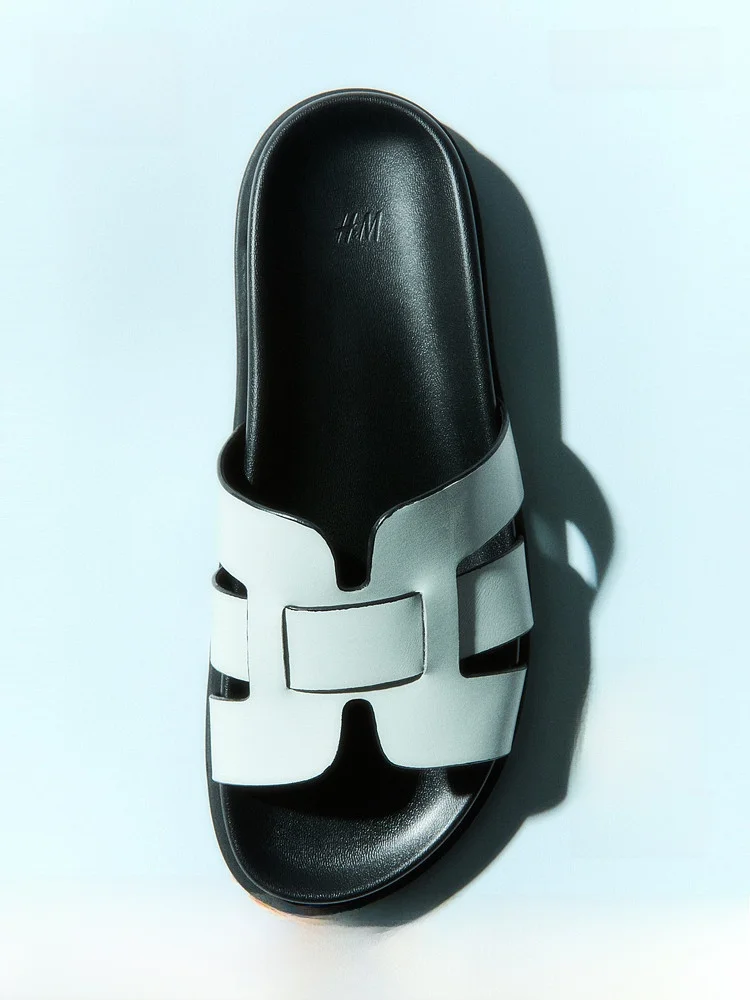 

H&M Summer New Women's Sandals 1270652 Open Toe Flat Heel Fashionable Ladies' Slippers for Warm Weather