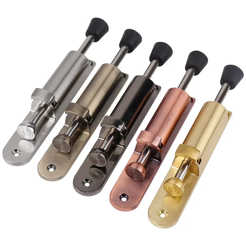 100Pcs Stainless Steel Step Door Stopper Adjustable Telescopic Heavy  Spring Loaded Door Lock Holder Household Hardware