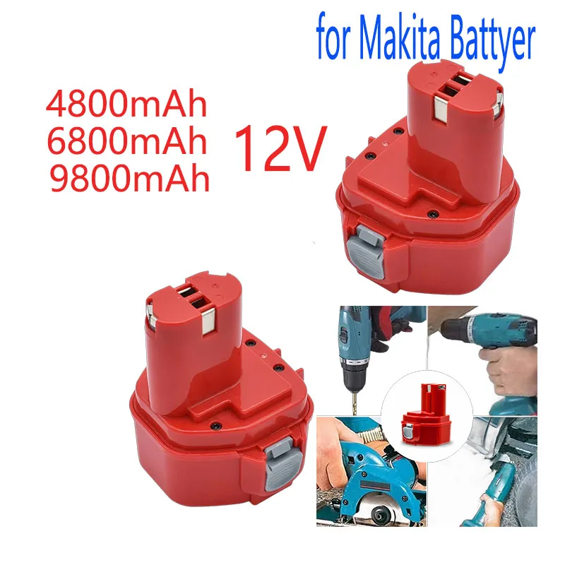 Batería de herramienta eléctrica recargable Ni-MH de 12V 5000mAh, ajuste perfecto para Makita PA12, 1223, 1235, 6270D, 6271D, 6317D, 6227D