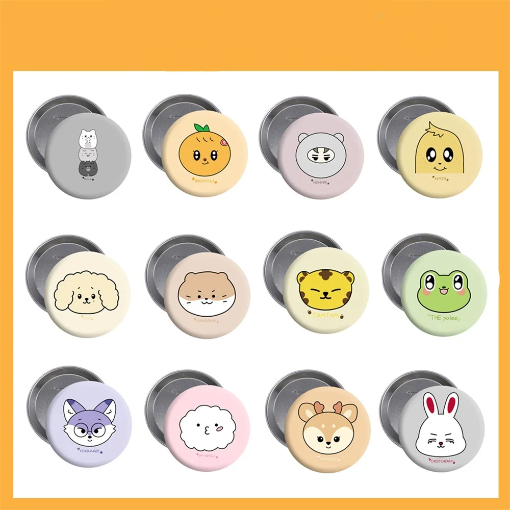 KPOP Idols Tinplate Badge DINO MINGYU WONWOO S.COUPS JEONGHAN THE8 Round Brooch Pins Cartoon Cute Clothing Bag Accessories Decor