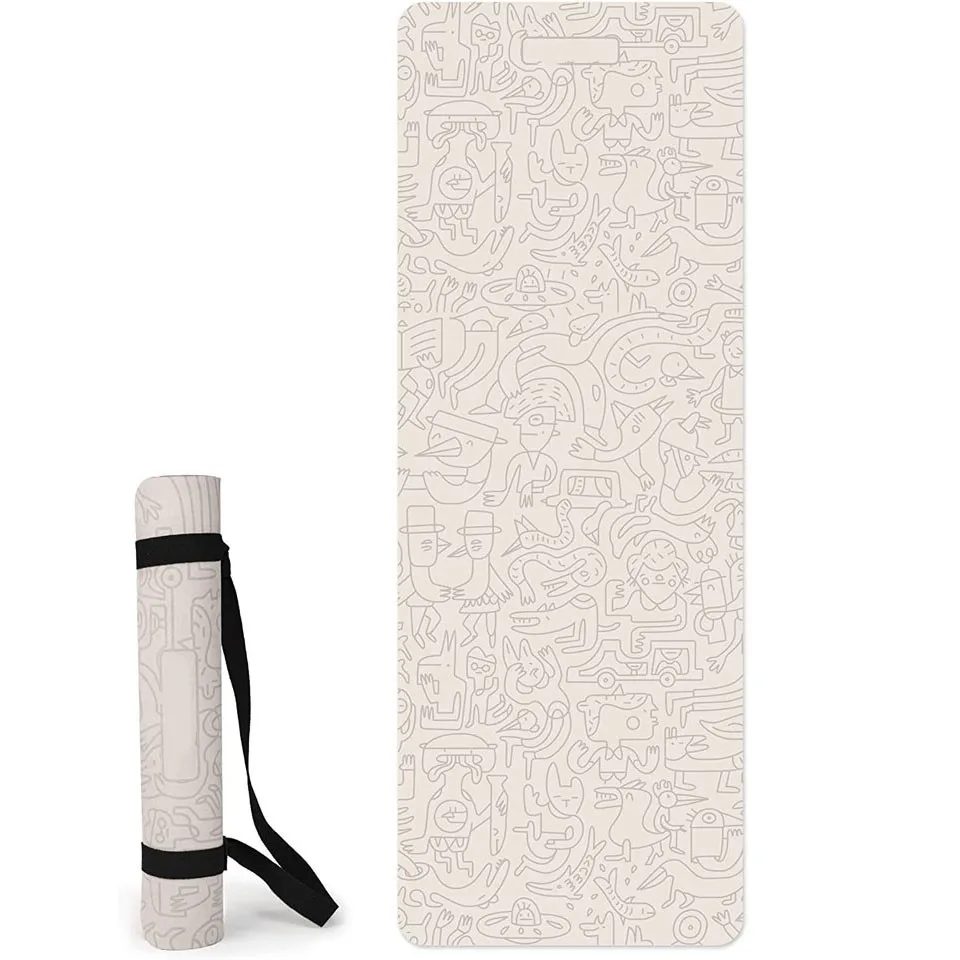 

Rubber Fitness Pilates NBR Yoga Mat LOGO Eco-friendly Natural 10mm