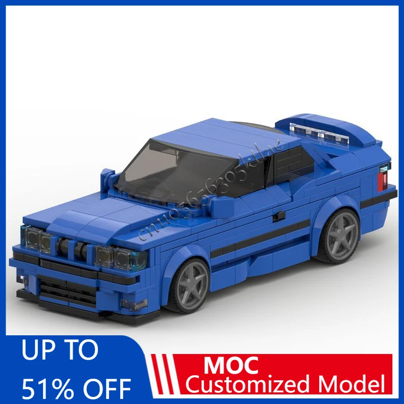 504 Parti Moc Tecnologia Racing Blu Supercar Modello Building Blocks Velocità Veicolo Mattoni Giocattoli Bambini Regali di compleanno speciali per adulti