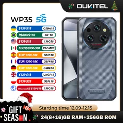 Oukitel WP35 Rugged Smartphone, 5G, 11000mAh, 24GB + 256GB, Andiron 14, 64 MP, NFC Cell Phone