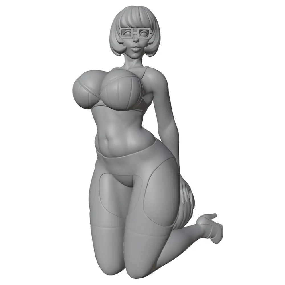 1/24 scale resin model kit for a young girl, featuring a girl and a pumpkin, 3D printed model doll, DIY doll model, not colored