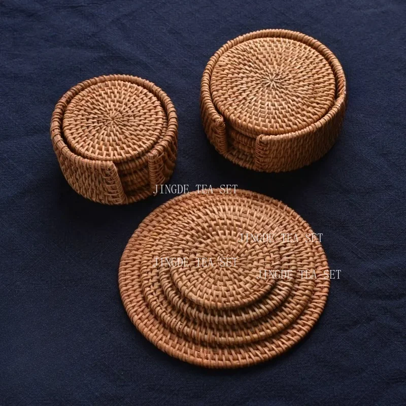 Woven Basket Set - 1 set tatakan gelas anyaman rotan