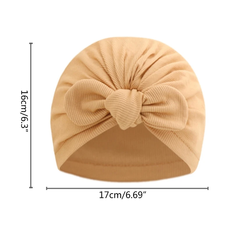 Soft Bonnet Caps Bowknot Turban Hat Caps Headwrap for 0-2 Year Baby Infant Toddlers Newborns Breathable Headwraps