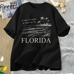 I Need To Forget So Take Me To Florida T-shirts Women Trendy Tortured Poets Department Tee TTPD Tshirt Concert Outfit Cotton Top