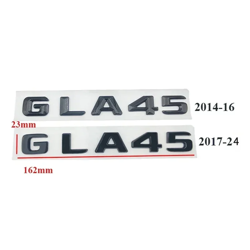 QA 3D ABS Chrome Bright black GLA45 Logo Car Trunk Letters Emblem Badge Sticker For Mercedes Benz GLA45 W156 X156 H547 Accessori