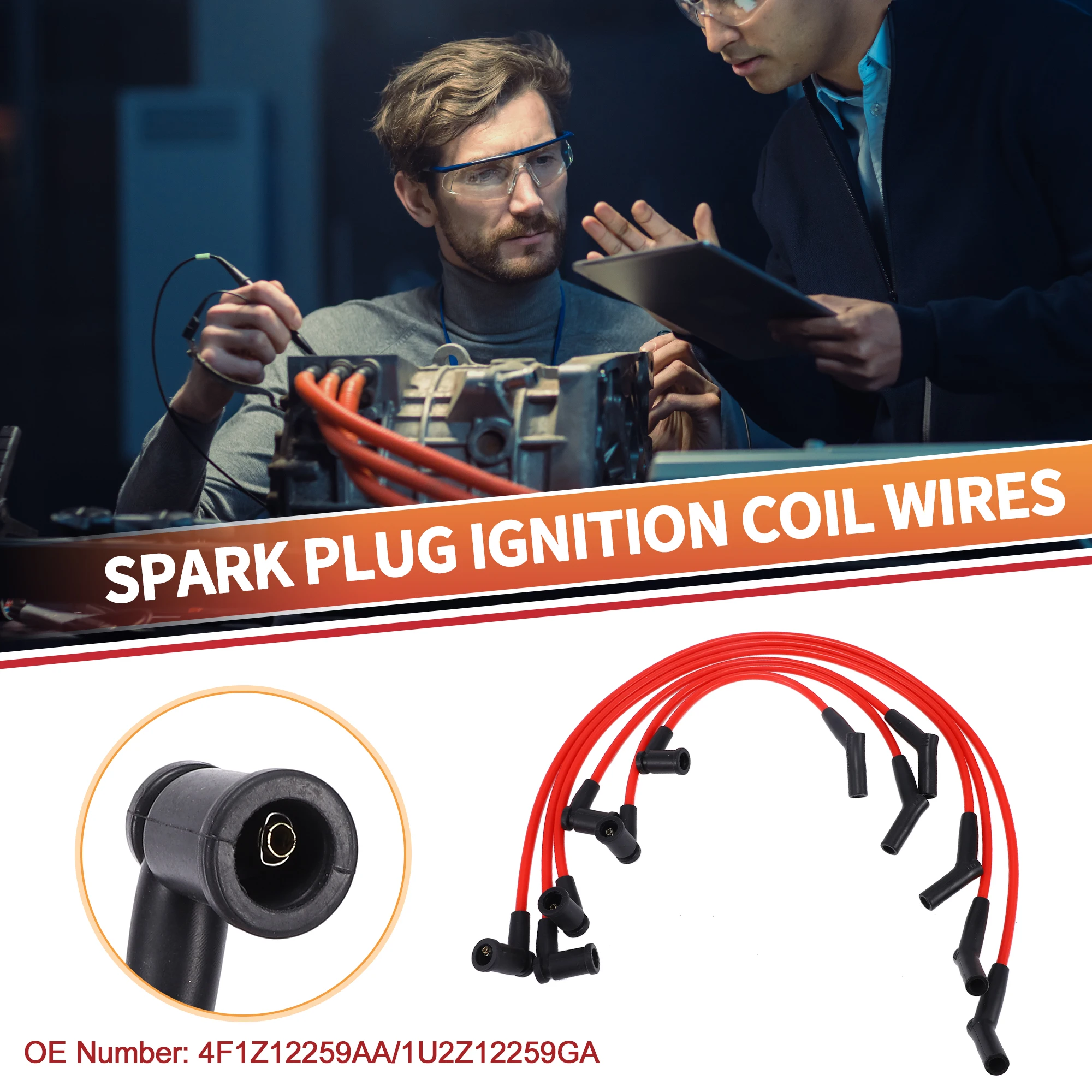 

UXCELL 6 шт. провод свечи зажигания кабель катушки зажигания No 4F1Z12259AA для FORD TAURUS 01-07