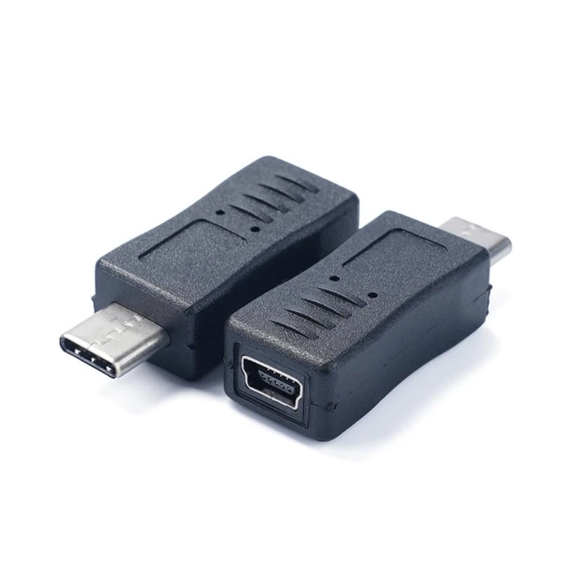 1Pc Type C To Mini USB Adapter USB Type C Male To Mini USB Female Adapter Connector Converter Adaptor For Gamera GPS Phones MP3