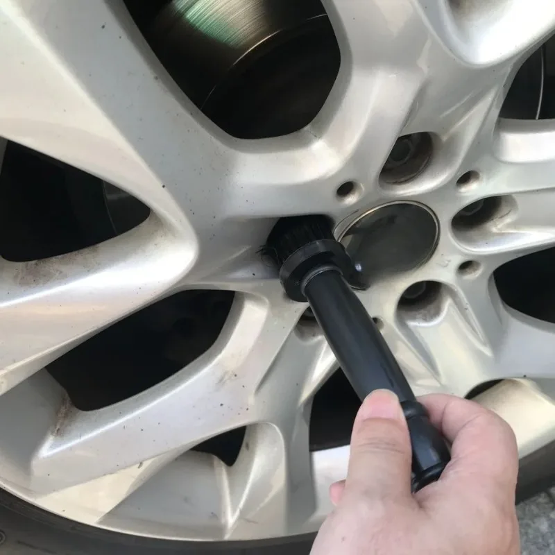 Car and Motorcycle Wheel Detail Brush, Wheel Hub, Steel Ring, Screw Cleaning Brush, Wheel Hub Brush, Deep Cleaning Tool