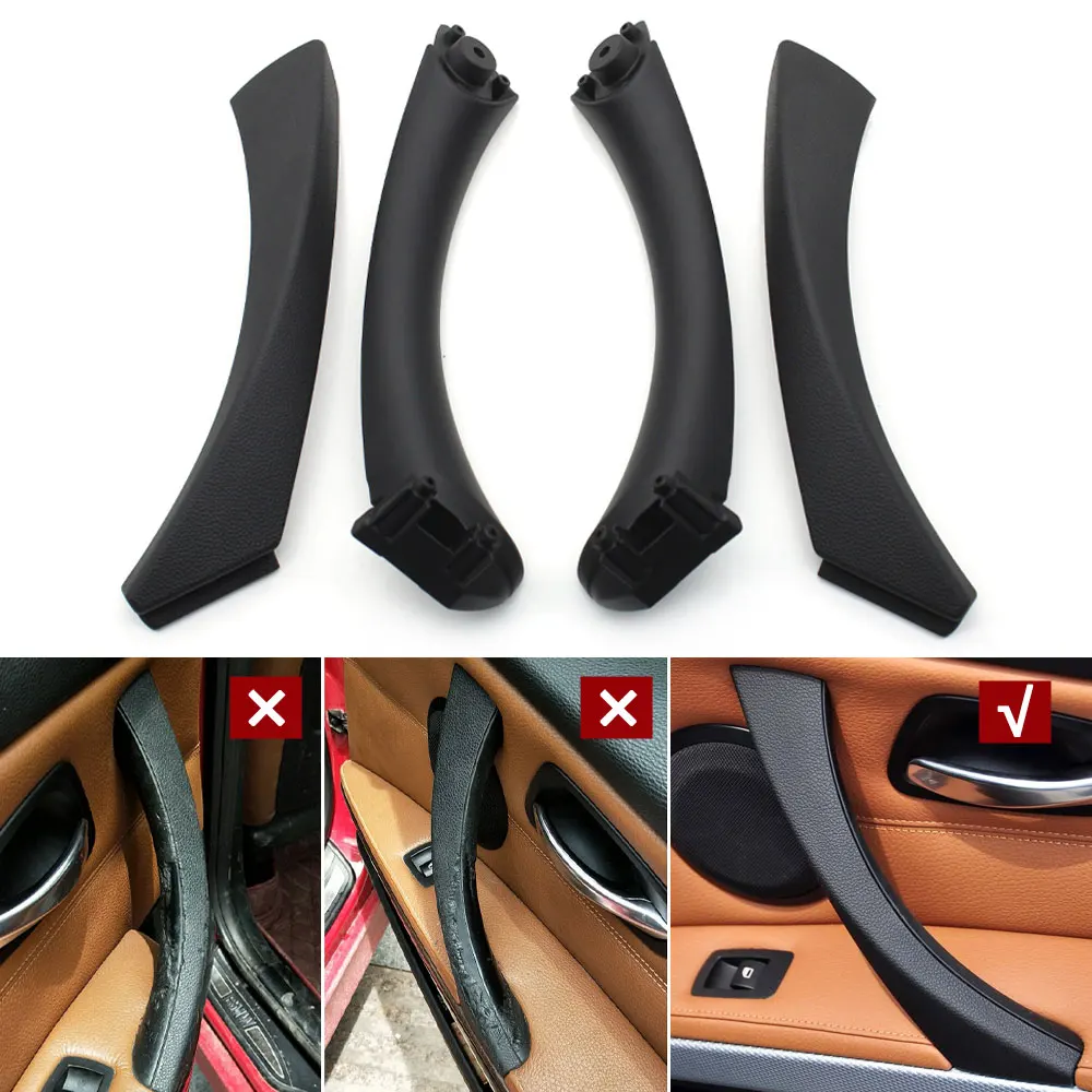 Car Black Left Right Passenger Inner Handle Interior Door Panel Pull Trim Cover For BMW 3 Series E90 E91 316 318 320 325 328i