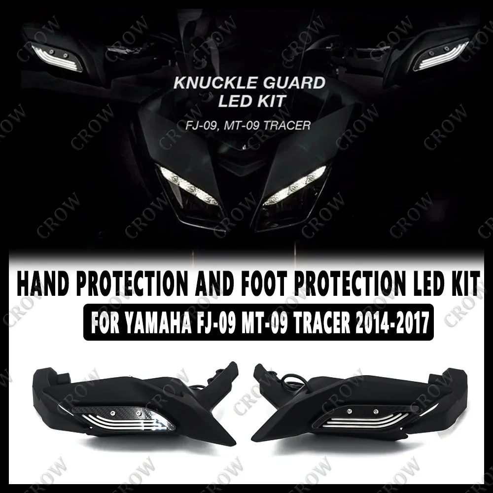 

Motorcycle Accessory Hand Guard Decorative Lights Knuckle Guard LED Kit For YAMAHA FJ-09 MT-09 MT09 TRACER 2014 2015 2016 2017