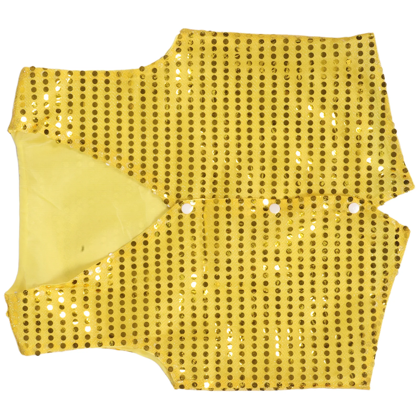 

Sequined Dance Vest 130 Cm Performance Party Costume Glittery Hip Hop Stage Outfit Sequin Dance Costume