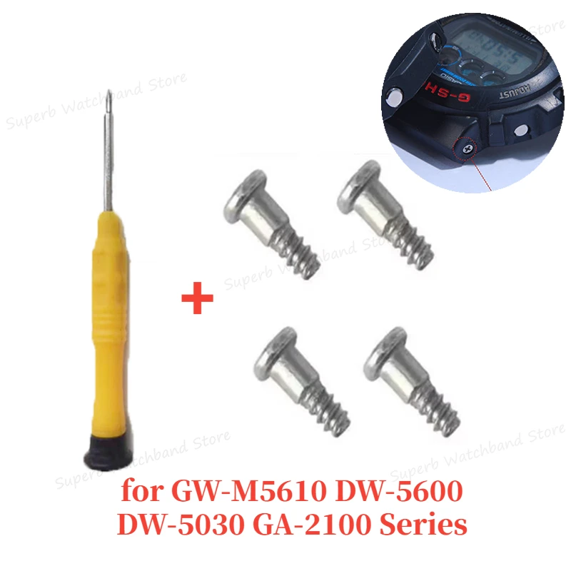 Watch Case Screws for DW 5600 GW-M5610 DW-5030 GA-2100 Series Watch Screw Driver Repair Stainless Steel Screw Tool Accessories