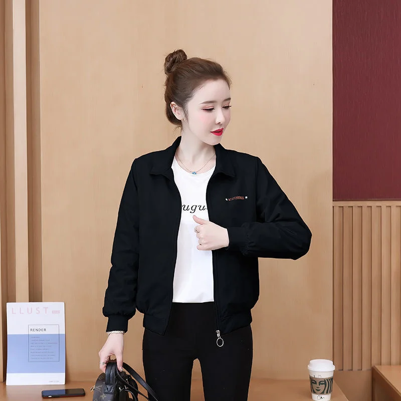 Add Cashmere Short Coat Women Thickened Autumn Winter 2024 New Jacket Korean Joker Casual Baseball Uniform Collar Outwear Female