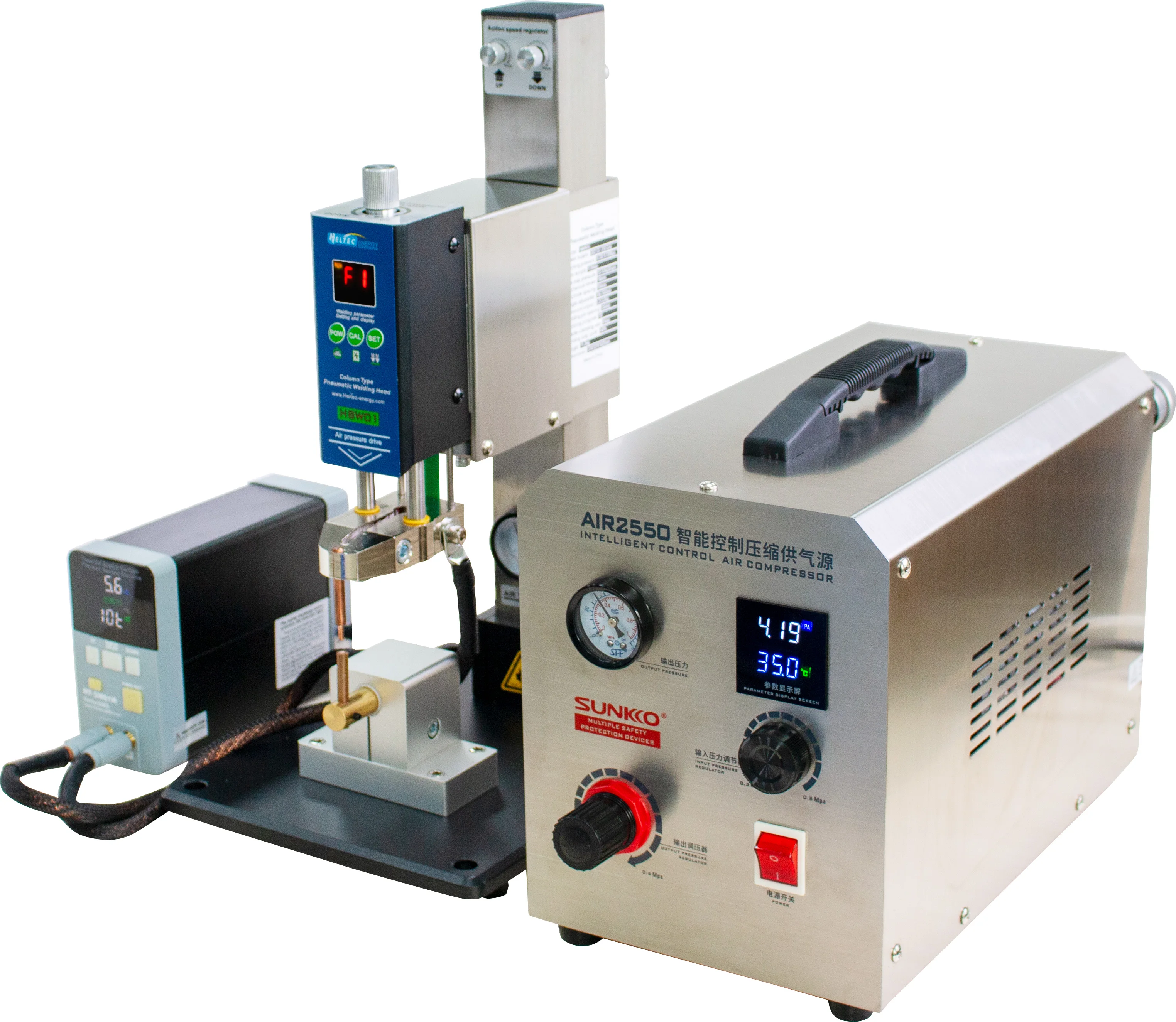 

Пневматическая сварочная головка для стыковой сварки колонн 1-6 см с накопителем энергии и компрессором: переход от ручной к пневматической сварке