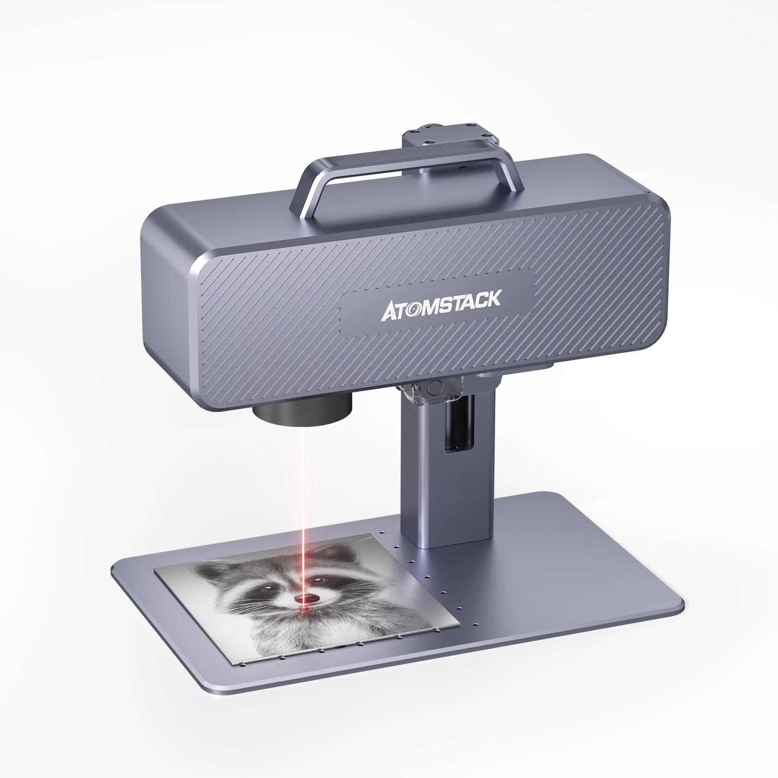 AtomStack M4 mesin penanda inframerah 1064nm 2-IN-1 pengukir logam genggam presisi tinggi 12 m/s Printer DIY kecepatan cepat