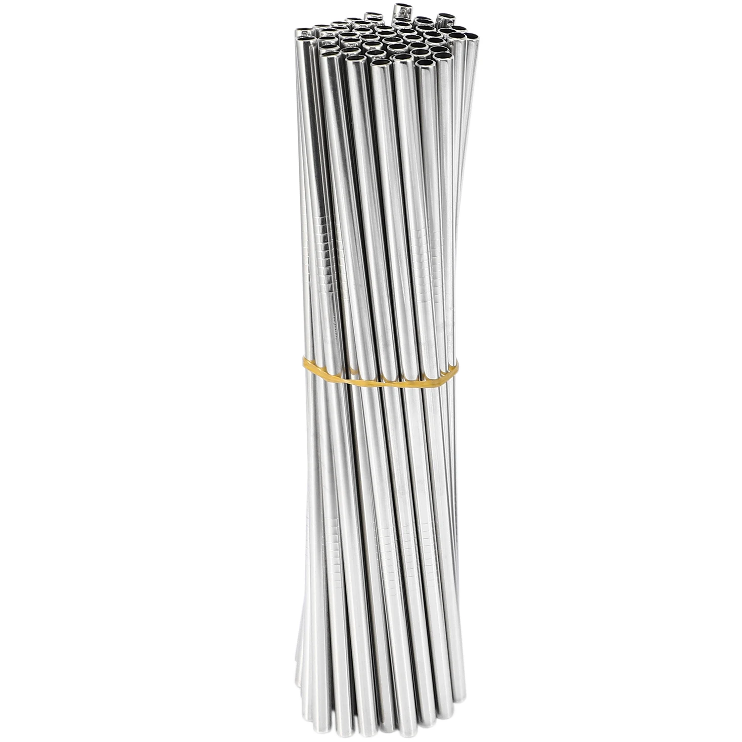 Pajitas de Metal de 100 piezas, tubos de agua potable de acero inoxidable 304, 215 Mm x 6 Mm, curvas y 50 pajitas rectas