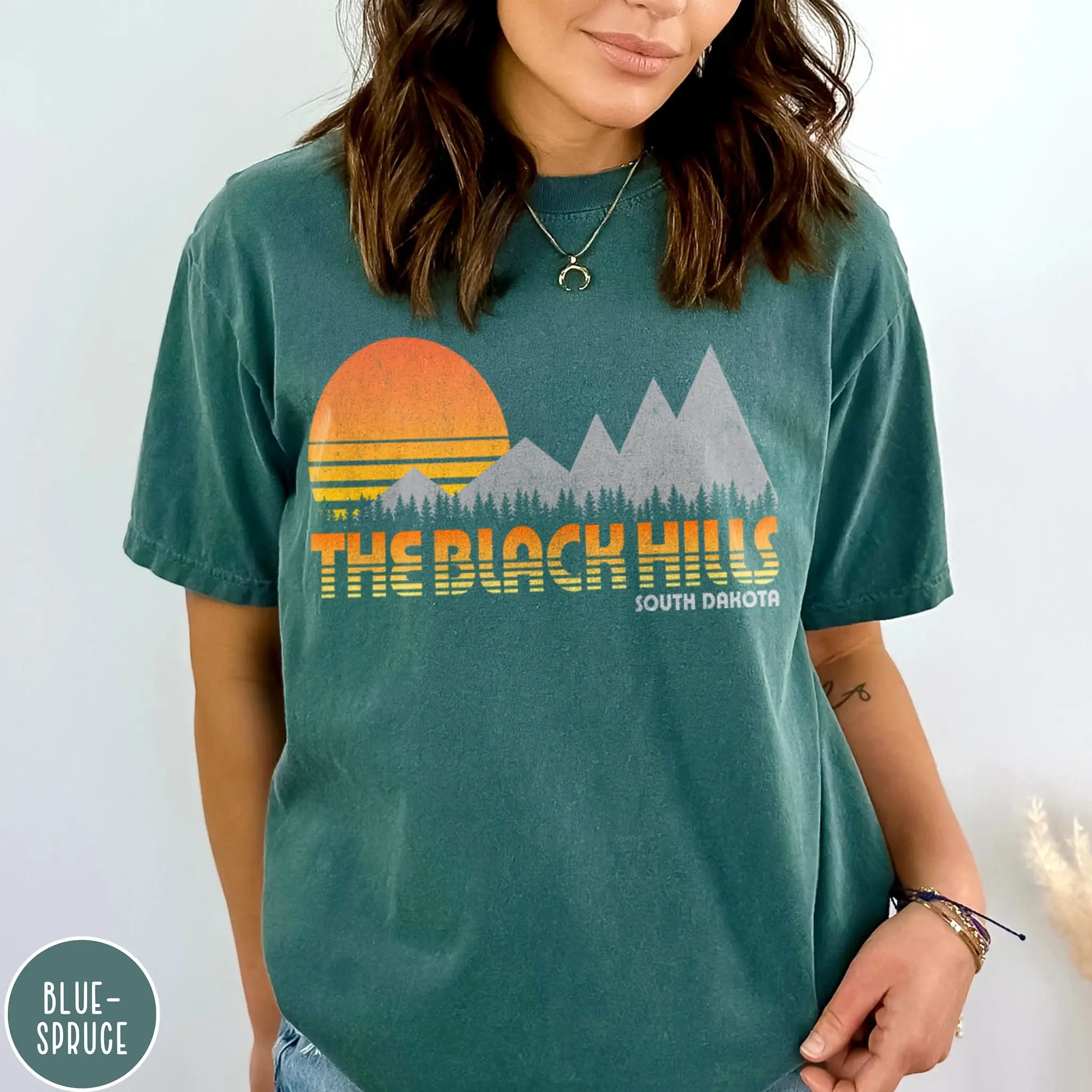 Black Hills South Dakota T Shirt Badlands Mount Rushmore Custer State Park Crewneck Family Trip For Traveler Lakota