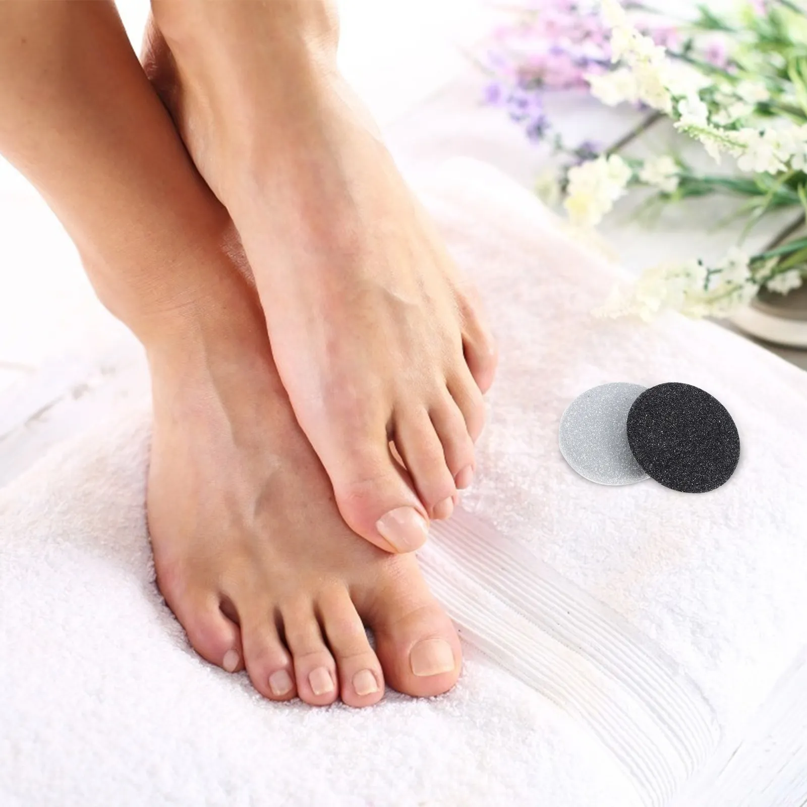 

Набор из 20 сменных насадок для электрической пилки для ног, черно-серый, с двойной текстурой, для удаления огрубевшей и омертвевшей кожи, а также для ухода за нежной кожей стоп