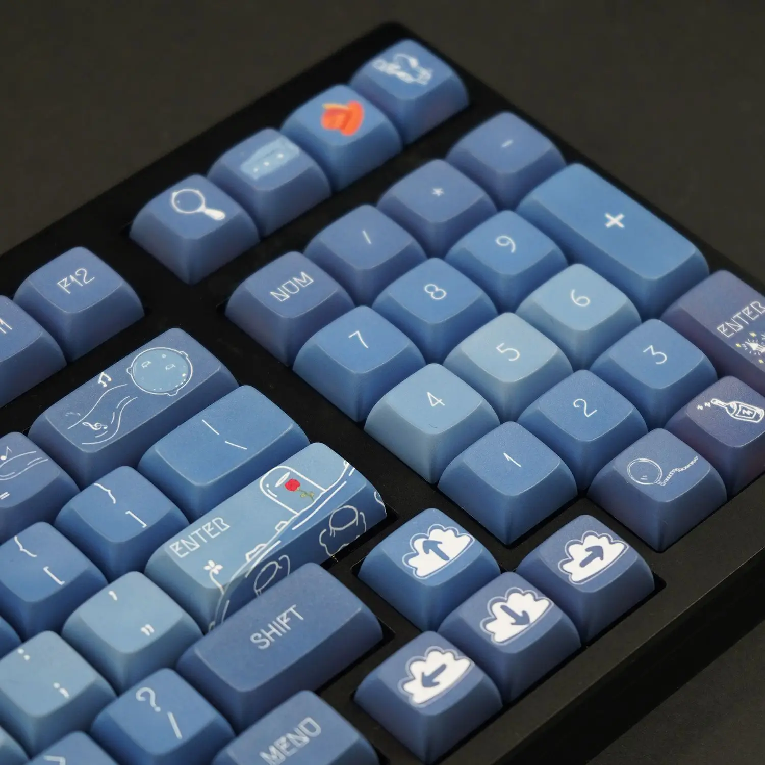 

Колпачки для клавиш PBT Little Prince Artisan, 126 клавиш, профиль XDA, 5-сторонняя Dye-Sub для клавиатуры Custom Mech (переключатели MX)