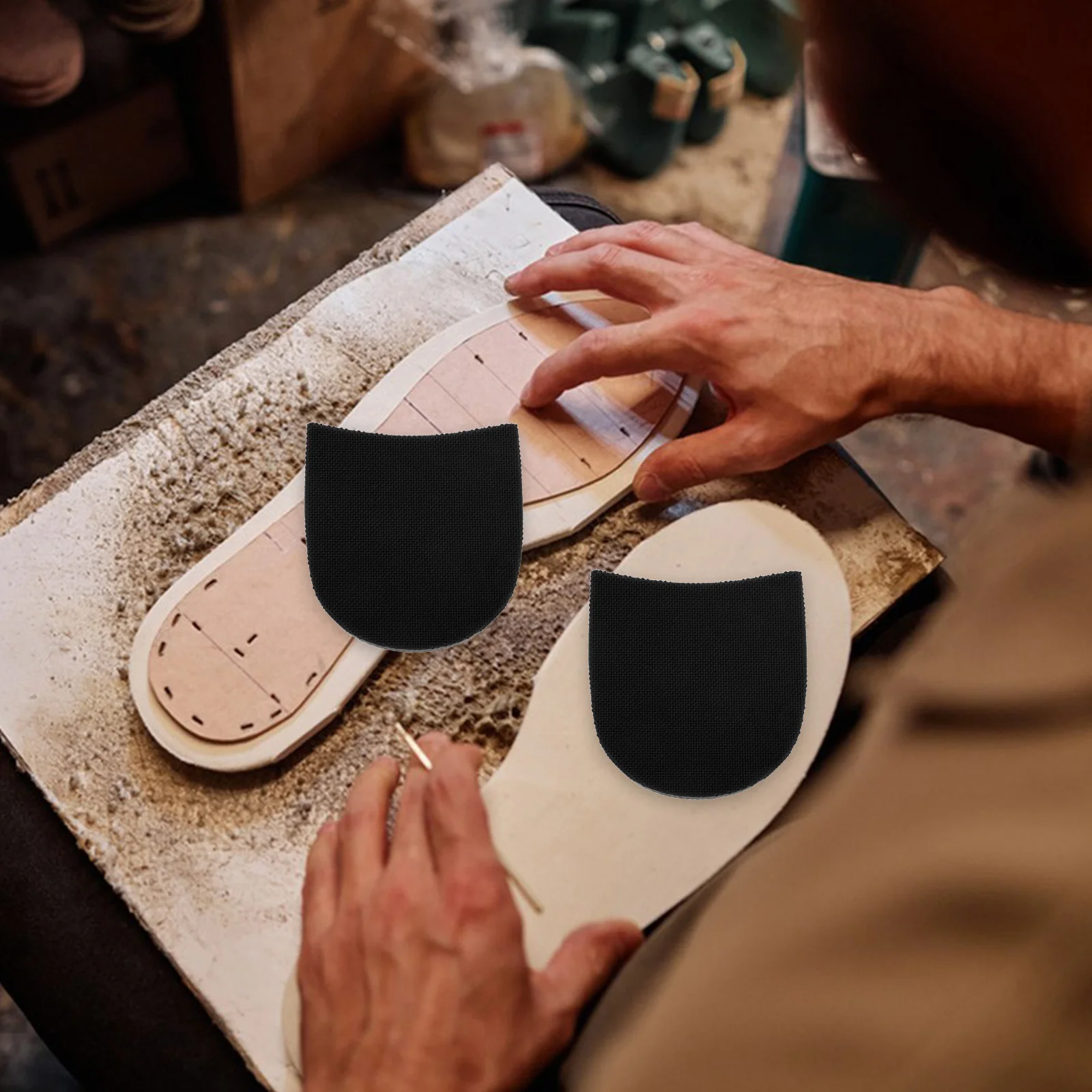 

1Pair Shoe Heel Repair Patch Non-Slip Rubber Anti-Wear Cushion Pads for Sneakers Boots Heel Repair Kit for Shoes