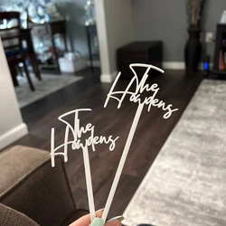Personalized Name Drink Stirrers Wedding Decorations Custom Stir Swizzle Sticks Cocktail Bar Wedding Baby Shower Swizzle Decorat