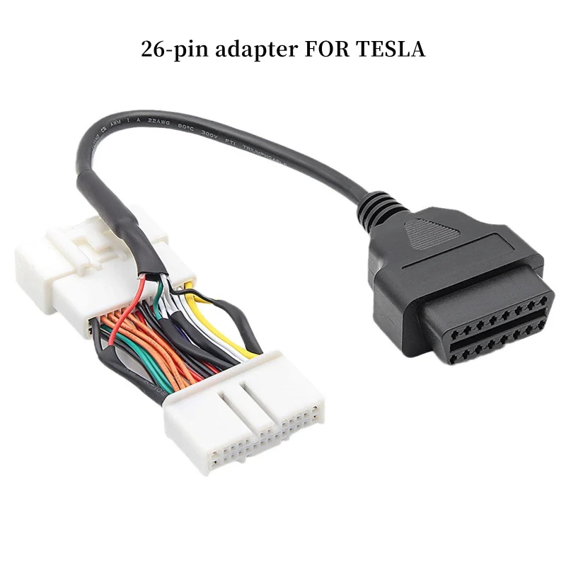 

26-контактный диагностический адаптер OBD2, 16-контактный диагностический кабель, сканер CANBUS, инструмент для Tesla Model 3 Y