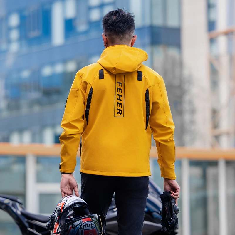 FEHER ฤดูหนาวเสื้อแจ็คเก็ตรถจักรยานยนต์กันน้ำกันน้ำผู้ชายขี่มอเตอร์ไซด์โมโตแจ็คเก็ต CE อุปกรณ์ป้องกันเกราะเสื้อผ้า S-7XL