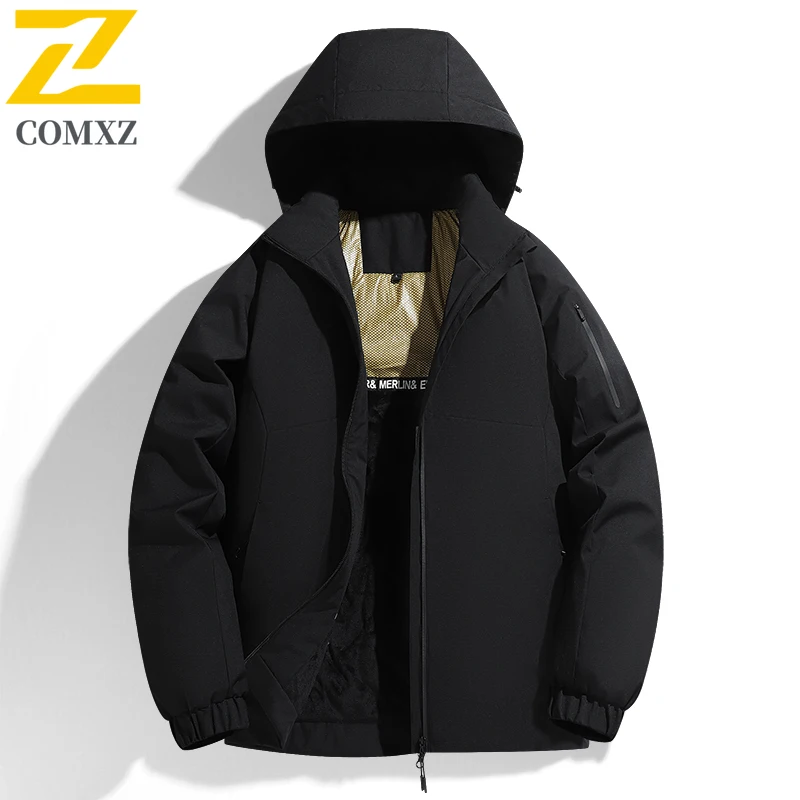 

Quality Couple Assault Cotton Jacket 2025 Model Graphene Plush Thick Cold Proof Warm Hooded Coat Outdoor Casual Winter Down Coat