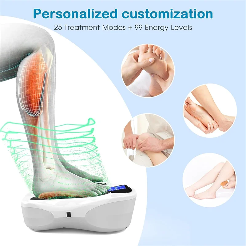 TENS＆EMSプロコンビネーションフットマッサージャー、神経と筋肉の刺激装置、神経障害、循環、ボディ用