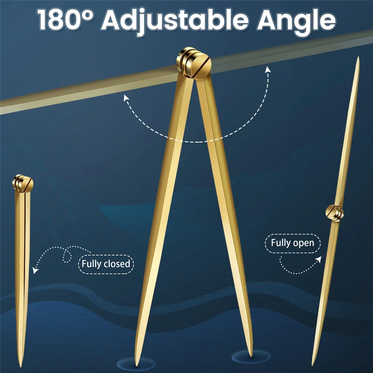 

168mm Navigation Chart Straight Divider Solid Brass Marine Dividing Tool No Rust for Architects Marine Navigation