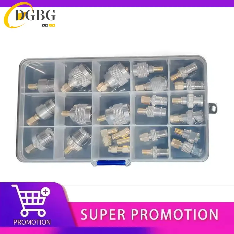 

24 шт. SMA RF коаксиальный адаптер Комплект SMA M/F к TNC UHF BNC N F Мужской Женский Коаксиальный кабель Разъем WiFi Радио Антенна Конвертер Набор