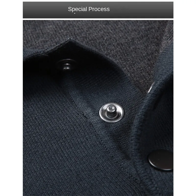 Male Shirts Premium Cotton Wool Polo Shirt For Man New Style T Shirt Comfortable Casual Fashion Men Long Sleeve Polo