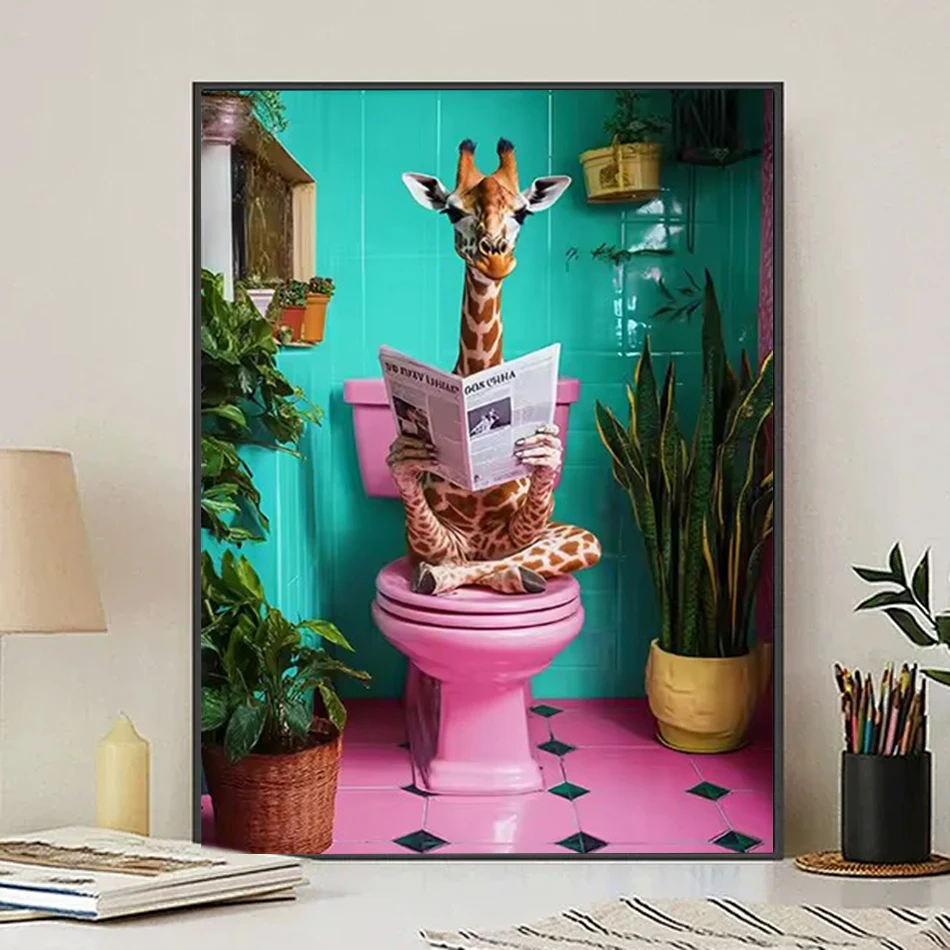 

SDOYUNO Painting By Number Novelties Abstract bathroom animals Color Markers Watercolor Adult Coloring Diy Set Home Decor Items