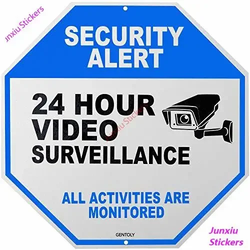 Creative Car Sticker Video Surveillance Sign - Home Security Sign - Security Camera Sign SUV Fine Decal Decor Graphic PVC12x12cm