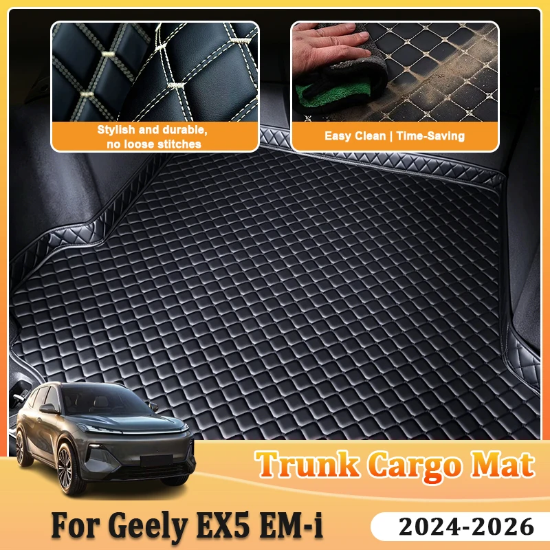 Tapetes de Porta-Malas para Geely EX5 EM-i Acessórios 2026 2025 2024 BodyKit Forro Protetor Impermeável Anti-Sujeira Acessórios Automotivos