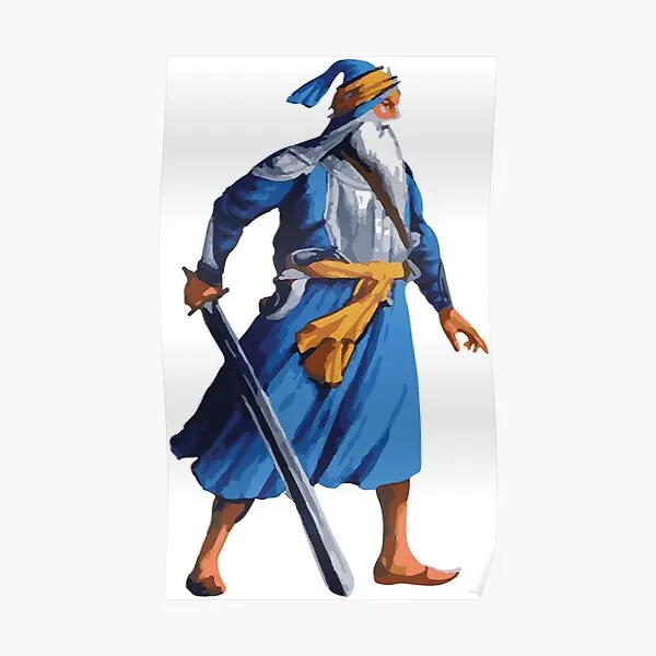 Baba Deep Singh Colour  Poster Print Mural Picture Modern Funny Painting Vintage Wall Art Room Decor Home Decoration No Frame