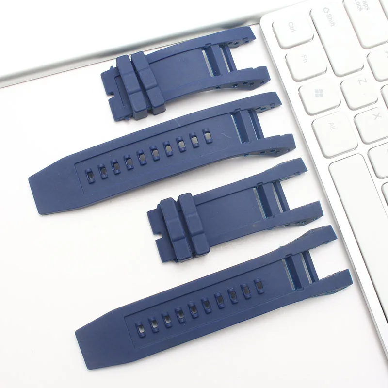 Rubber Black silicone watchband Band for Invicta strap Subaqua Noma IV Noma 4, 32mm lugs Smart Watch
