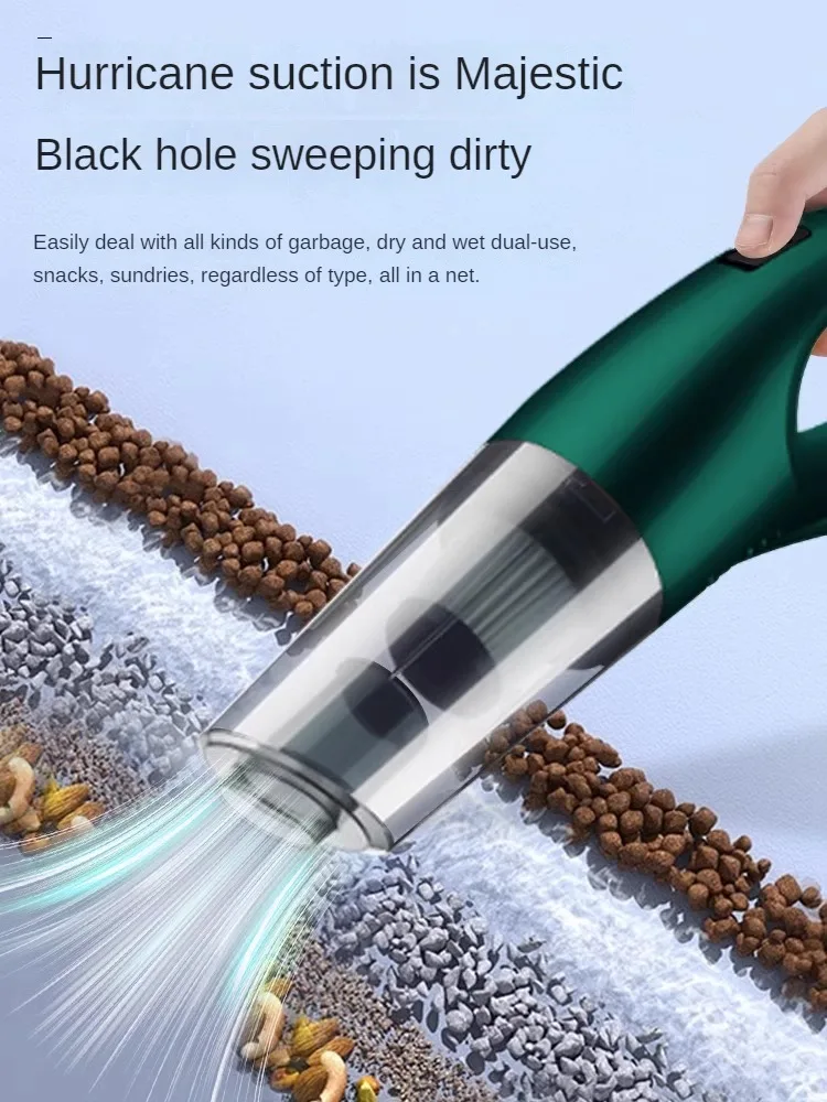 Wireless Charging Car Vacuum Cleaner, Ultra-Strong Suction, Small and Portable