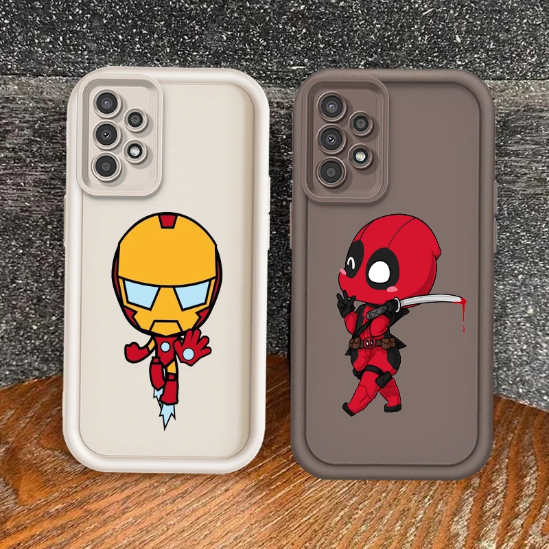 SpiderMan Deadpool Heroic Anime For Samsung A73 A71 A54 A53 A52 A51 A33 A32 A21S A14 A13 A12 A03 A04 A05 5G Eye Ladder Back