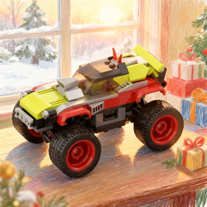 

202pcs MOC Viper Monster Truck City Stuntz Model Building Blocks Architecture Christmas Gifts DIY Creative Toy Idea Education