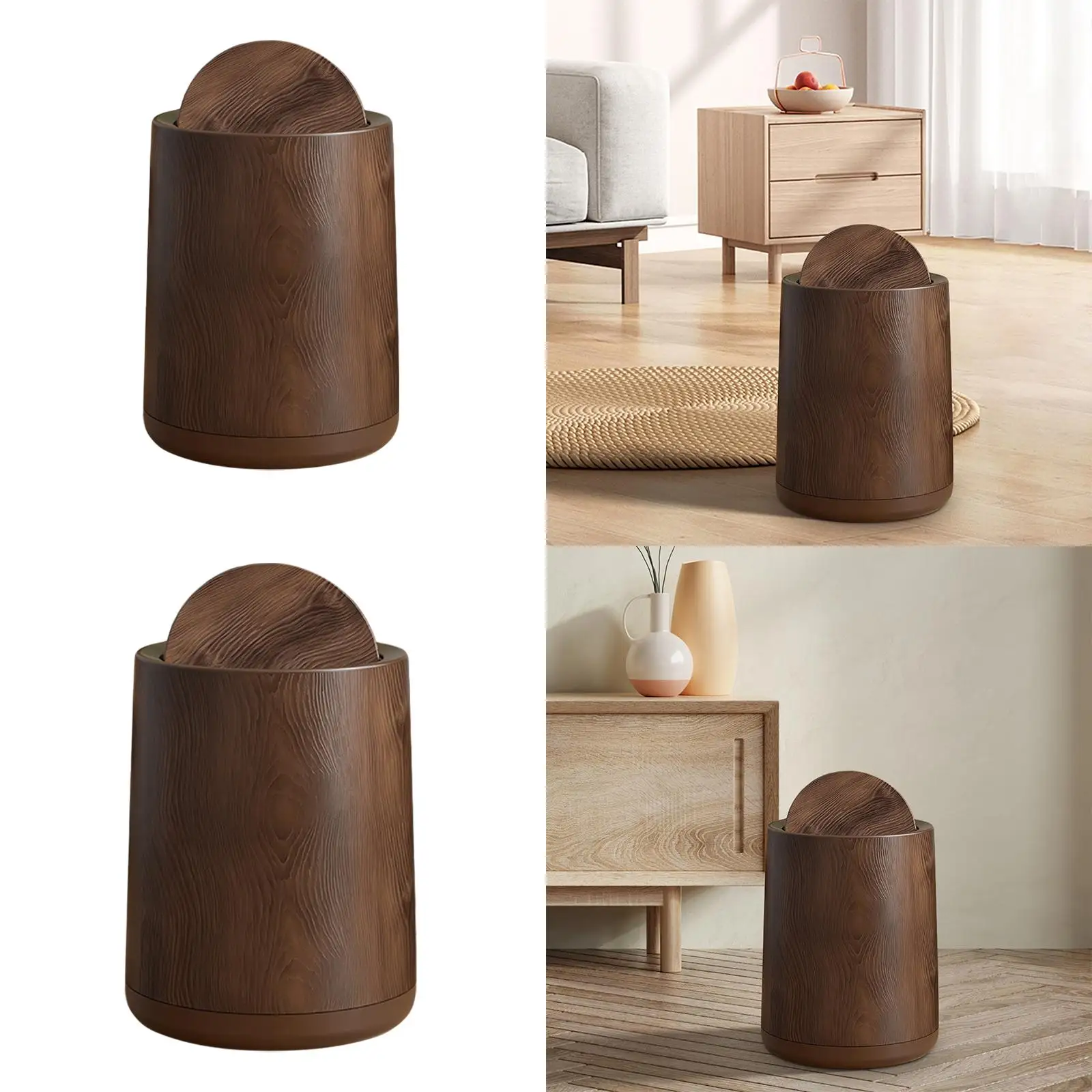 

Bathroom Trash Can Rubbish Bin Household Trash Bin for Home Dorm Bedroom