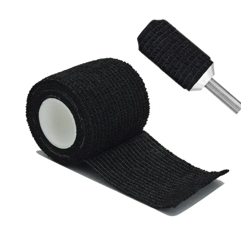 1/6/10Pcs 4.8m Black First Aid Self Adhesive Cohesive Elasticity Bandages Sports Tape for Wrist Ankle Sprains & Swelling